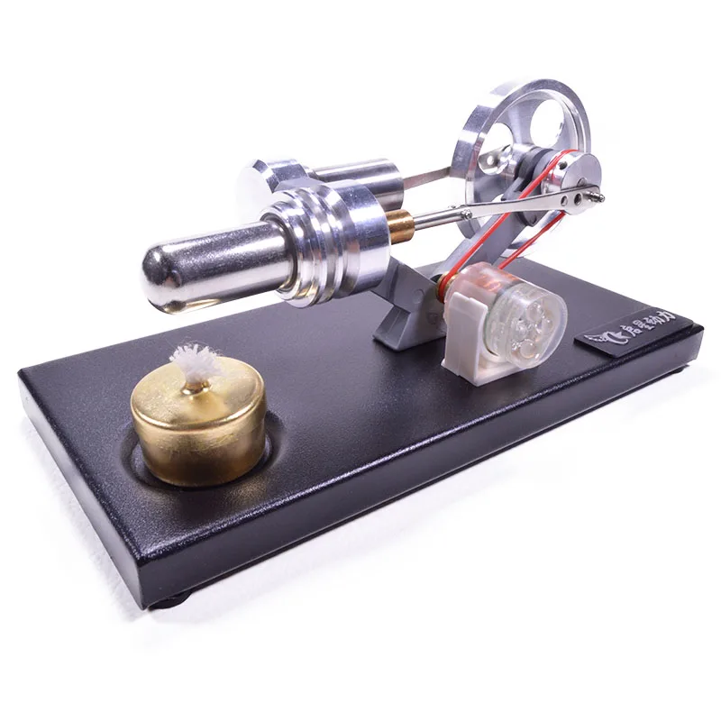 

Single Cylinder Stirling Engine Model Kit Metal External Combustion Engine Student Craft Science Experiment Toy Model Gift