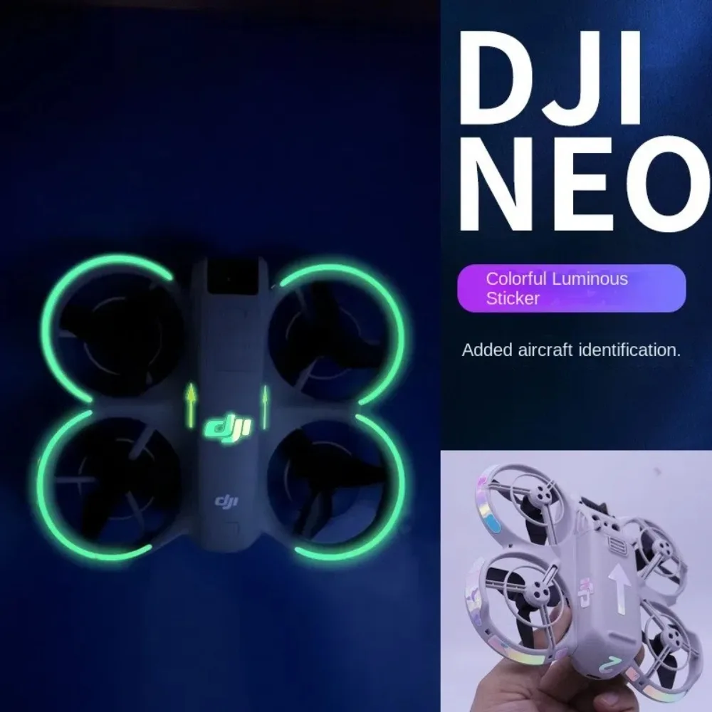 New Glow-in-the-dark Luminous Stickers Multiple Color PVC Marking Sticker Reusable RC Drone Accessories Glowing Film for DJI NEO