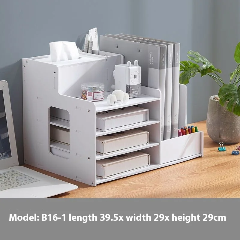 Multi-layer file rack data rack desktop creative office classification supplies storage A4 paper horizontal layered