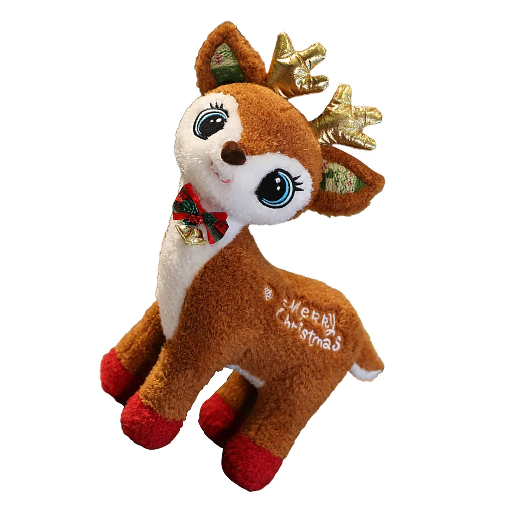 

Christmas Reindeer Figurine Standing Plush Deer Toy Kids Christmas Gift