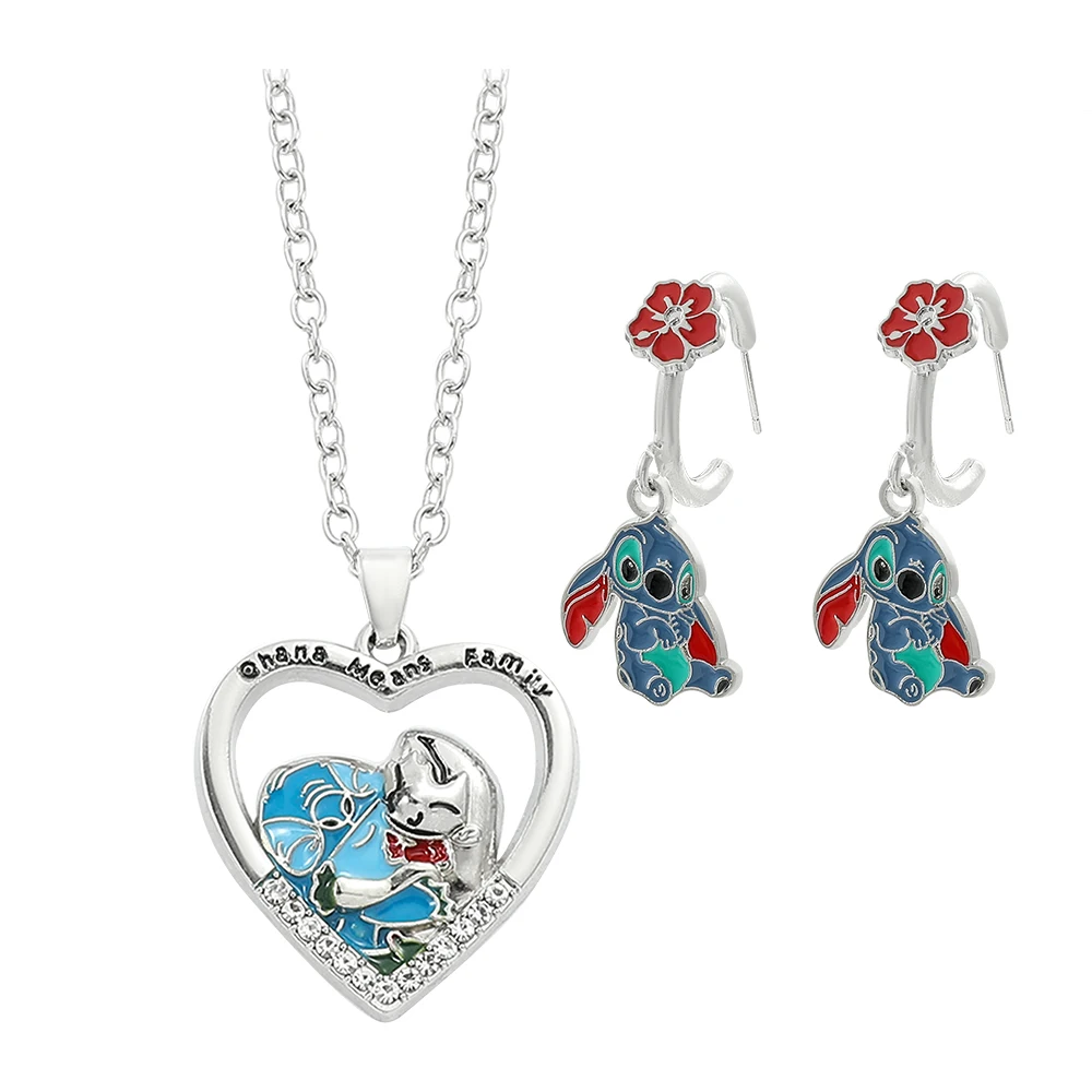 925 Sterling Silver Disney Ohana Lilo & Stitch Inspired Charm fit Original Pandora  Bracelet & Necklace Jewelry