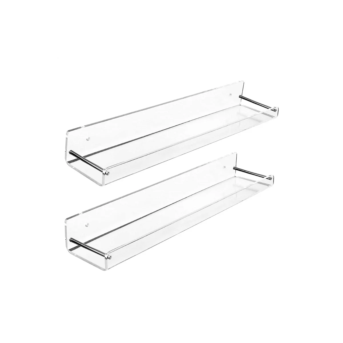 

2 шт., полки для ванной 15 х3, 25 дюймов, прозрачная настенная полка, книжные полки, невидимый дисплей для офиса