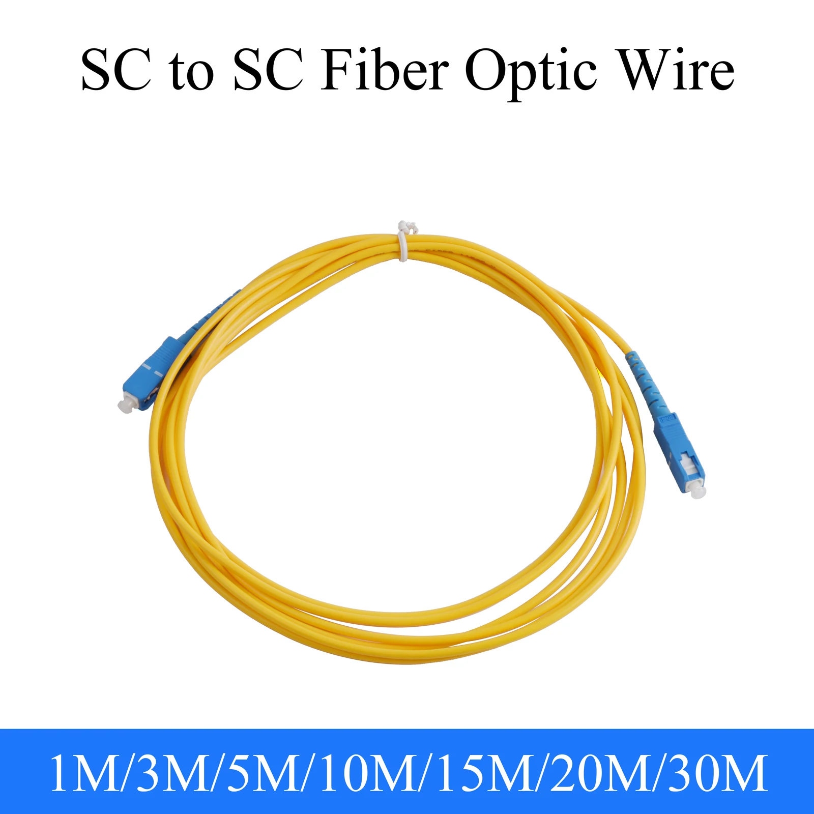 Fiber Optic Cable UPC SC to SC Extension Wire Single-Core Single Mode Simplex Indoor Patch Cord 1M/5M/10M/15M/20M/30M 1PCS