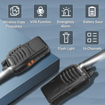 3/4/6PCS Baofeng BF-888S Walkie Talkie Wireless Copy Frequency UHF Long Range High Power Upgraded BF 888S VOX Ham Two Way Radio 2