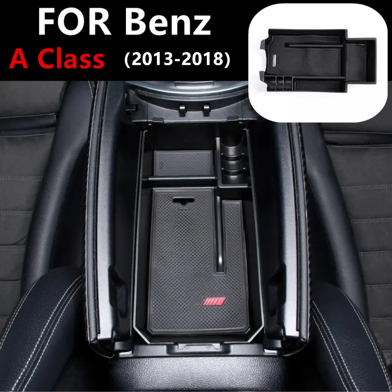 

Car Center Armrest Box Storage Box Storage Organizer Car Storage Boxes For Mercedes-Benz A Class 2013-2018 Auto Accessories
