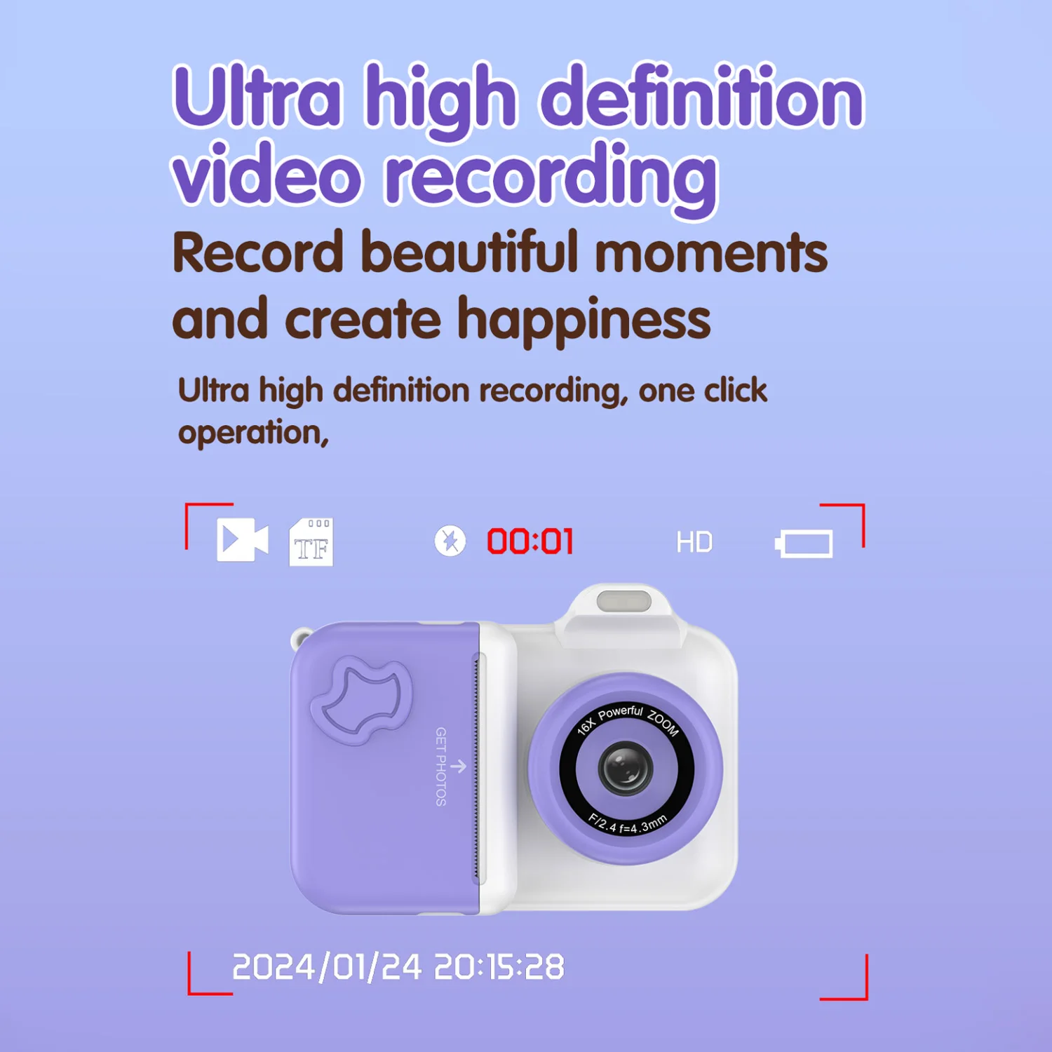 Kids Instant Print Digital Photo Camera