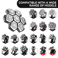 Kensen Razor Head Replacement for S18 5 in 1 Shaver Magntic Head Floating Washable 7D Shavers Beard Hair Trimmers Cutter Blades 2
