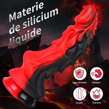 Monster Dildo Animal Realistic Silicone Big Penis Adult Sex Toys For Couples Strap on Lesbion Fake Dick Masturbation stimulation 2