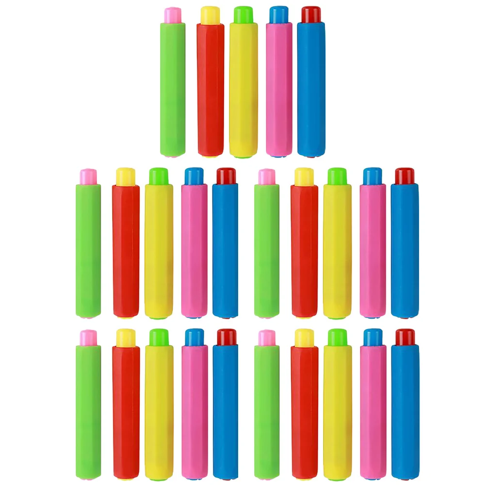 

25 Pcs Pastel Pencils Chalk Set with Holder Reusable Clamp Holders for Teachers