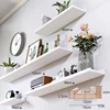 Wood Shelves Living Room Wall Floating Shelves Display Rack Closet&Bathroom Organizer Decoration Wall Shelf For Book /Plants 6
