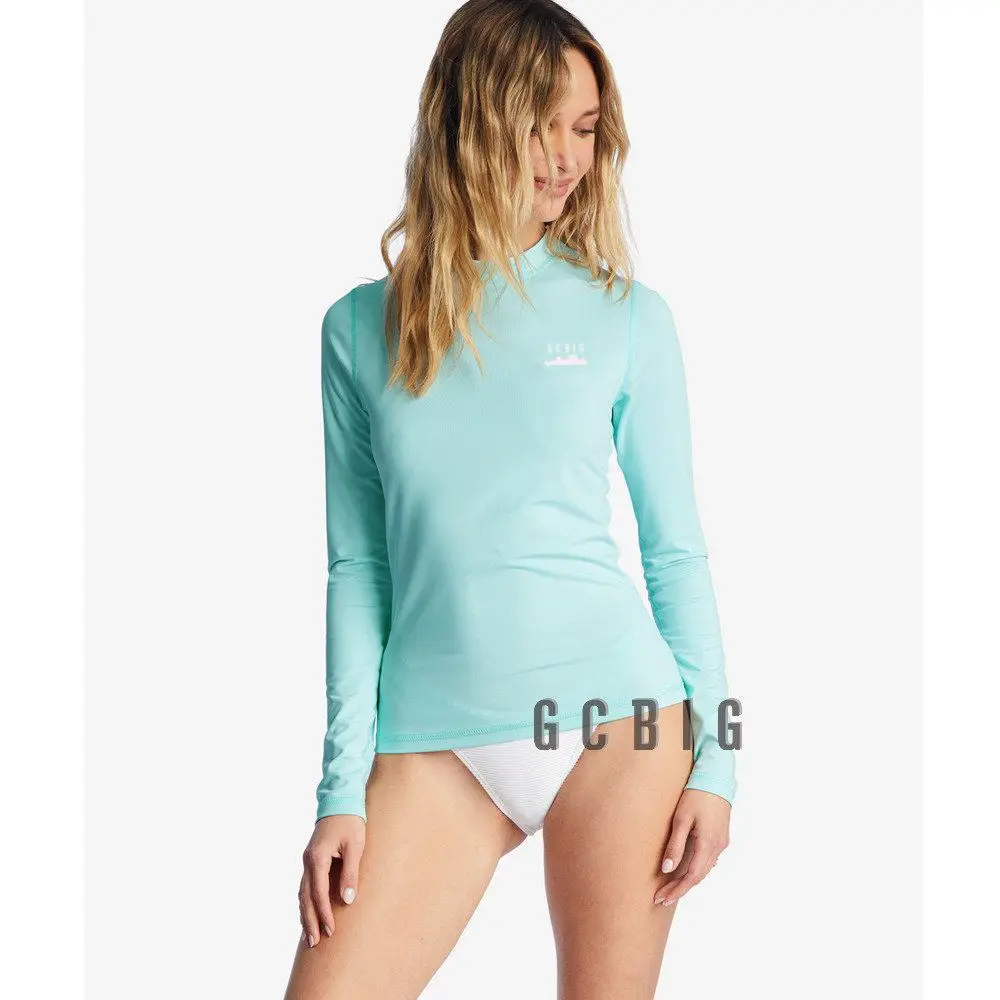 Swimming Diving Suit Women Long Sleeve Surfing Rash Guard Summer Surf Clothes T-shirt Swimwear Swim Floatsuit Beach Tops Uv