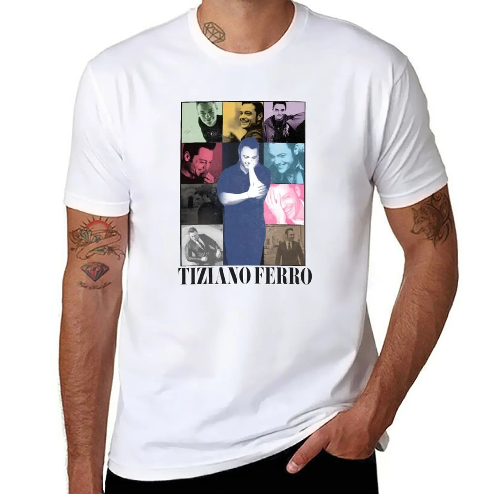 New Tiziano Ferro The Eras Tour T-Shirt Abbigliamento Estetico T-Shirt Da Uomo Moda Coreana