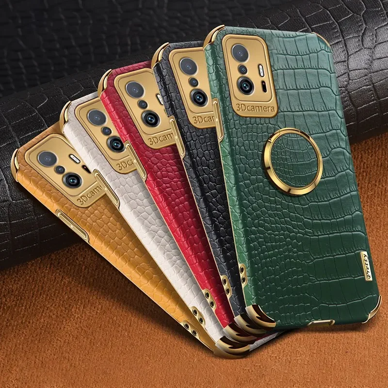 

Роскошный кожаный чехол для телефона Xiaomi Mi 9T 10T Lite 11T Pro Civi 11i, чехол-накладка из ТПУ с кольцом для Redmi 10 K20 K30 Ultra K40 Pro