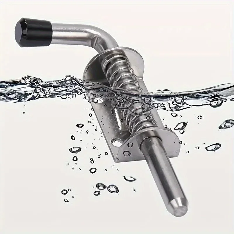1/2PCS Spring Loaded Latch Pin 304 Stainless Steel Silver Window Cabinet Hinges Security Door Bolt Latch For Household Hardware door latch