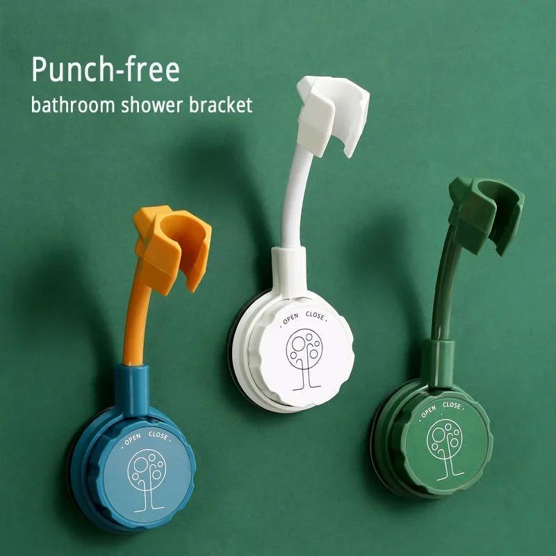 

1pc Suction Cup Shower Holder Adjustable Shower Head Holder Universal Bathroom Bracket Nozzle Base Stand Punch-Free Rotation