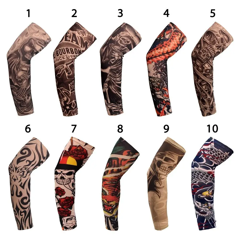 1Pcs Sun Protection Flower Arm Sleeves Outdoor Sport Summer Cooling Arm Cover Running Basketball Tattoo Sleeves sun protection arm sleeves,arm sleeves,cooling arm sleeves