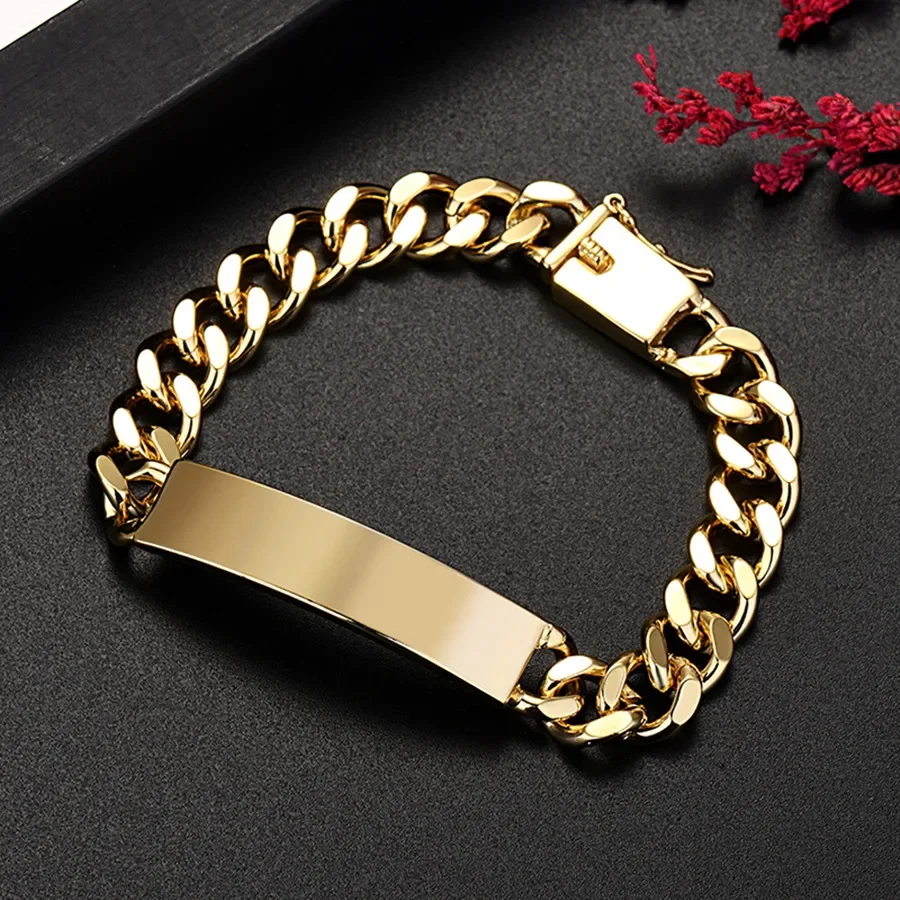 Fine Creative 18K Gold bracelets for man women popular brand fashion jewelry wedding Accessories party gifts - 3