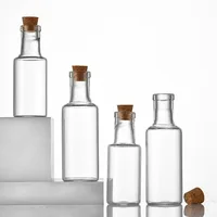 Mini Glass Bottles with Cork DIY Birthday Gift Transparent Empty Message Wishing Bottle Christmas Wedding Party Decoration 1
