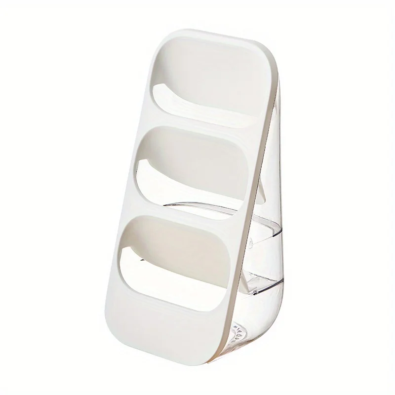 1pc Utensil Rack, Home Chopsticks Fork Knife Storage Rack, 3-Grids Washable Wall-mounted Desktop Shelf Threeopsticks Cage, Kitc 3