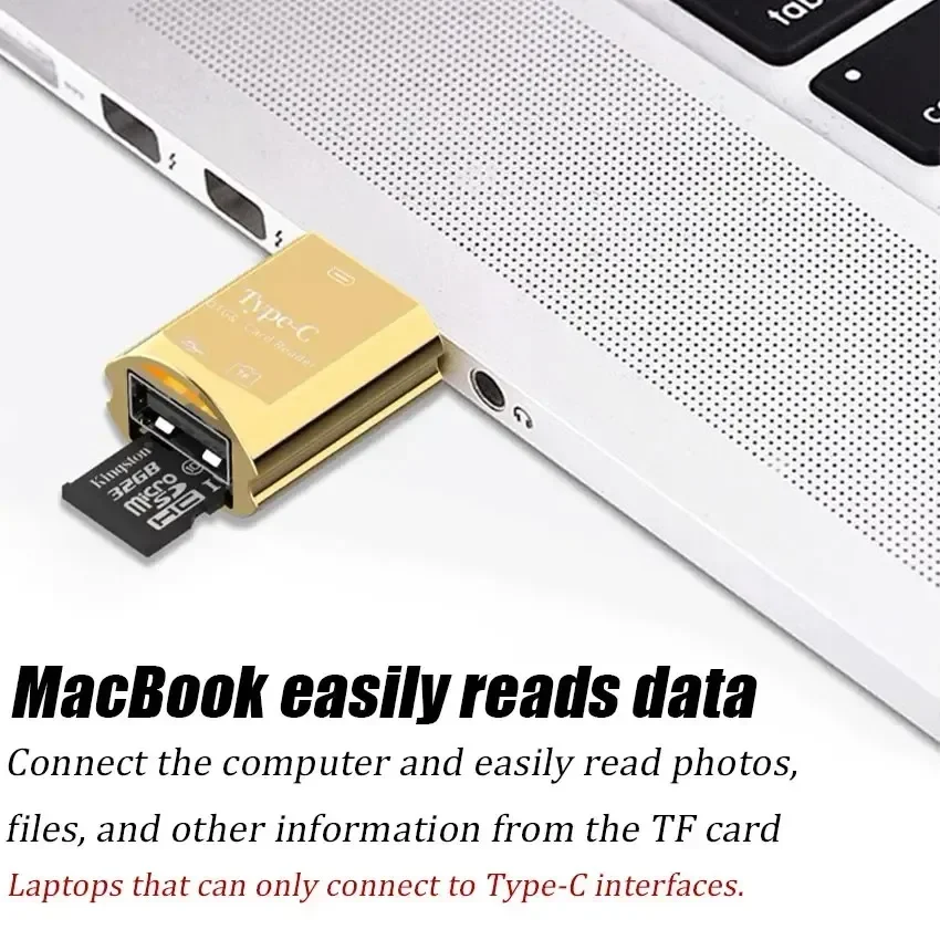 USB Port Adaptor Type C OTG Adapter Memory Card Reader Portable Metal OTG USB Type C Adapter Support TF Card Micro SD U Disk Reader For SmartPhone Tablet Macbook
