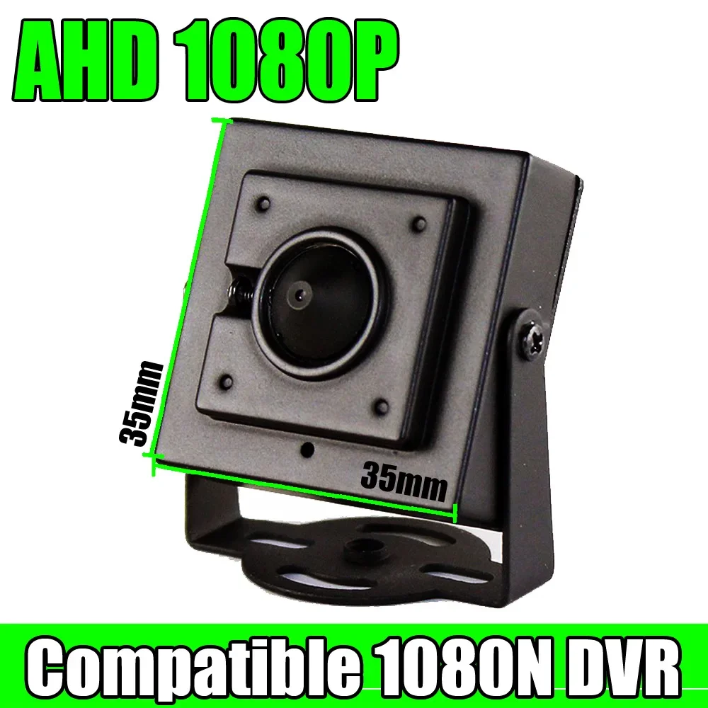 

3.7mm Cone 1080P Metal Security Surveillance Cctv Mini AHD Camera 2MP Short Coaxial Digital HD For Home 650 Filter have Bracket
