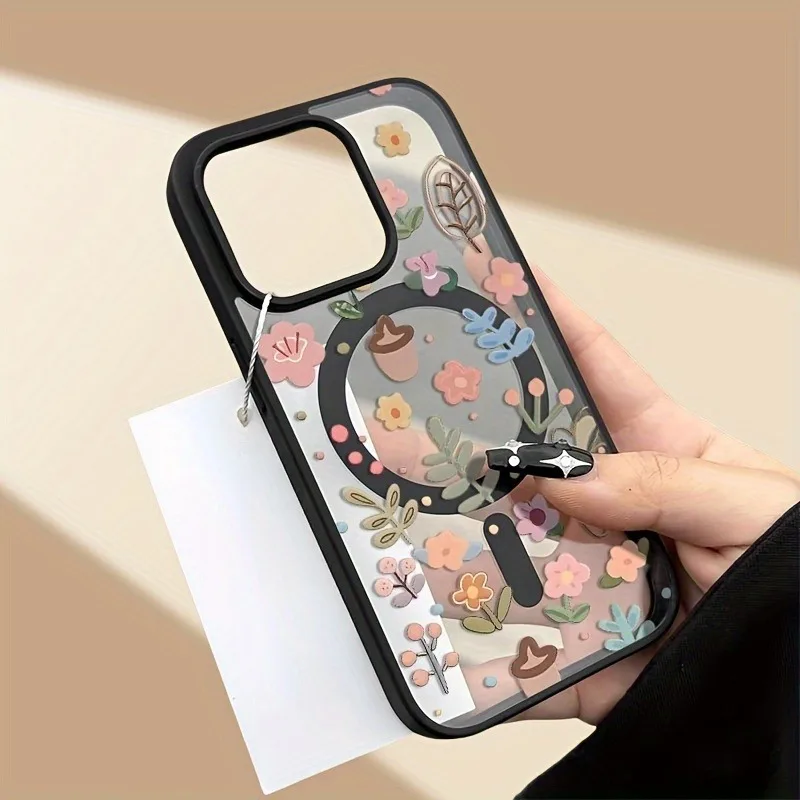 Magnetic Transparent Phone Case with Magsafe Wireless Charging Support