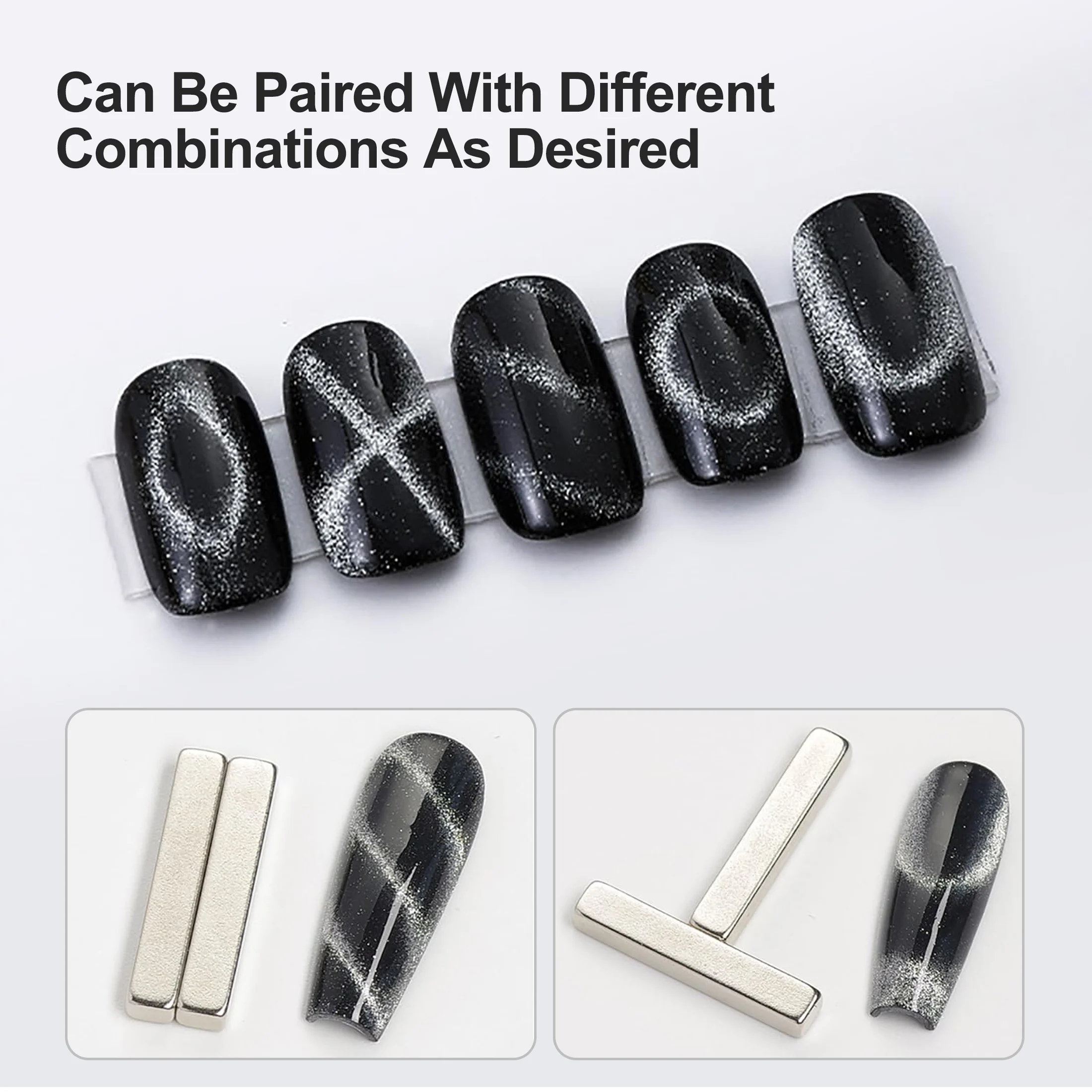 2pc Nails Art Decoration French Multi-Function Magnet Pen Painting Gel Manicure Tool Strong Cat Magnetic Stick UV Gel Polish