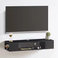 Floating TV Stand, Wall Mounted Entertainment Center and Cabinet Shelf, Console for DVD Player,for Bedroom, Living Room (Black) 1