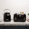 Series Stainless Steel Electric Water and Tea Kettle & 4 Slice Wide Slot Stainless Steel Toaster Kitchen Bundle 6