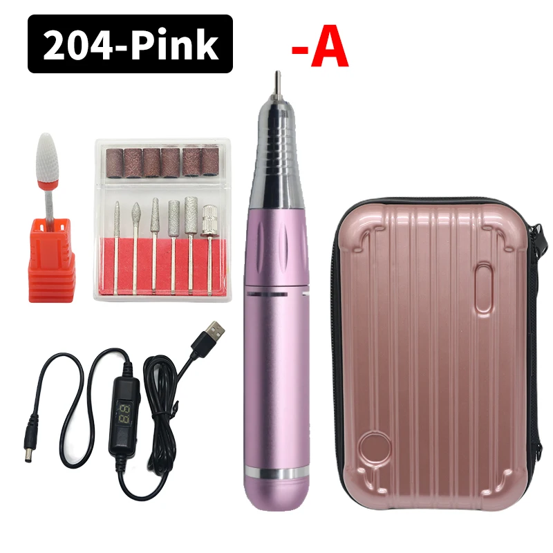 DDQ Nail Drill Machine with Ceramic Bit Set - 30000/35000RPM