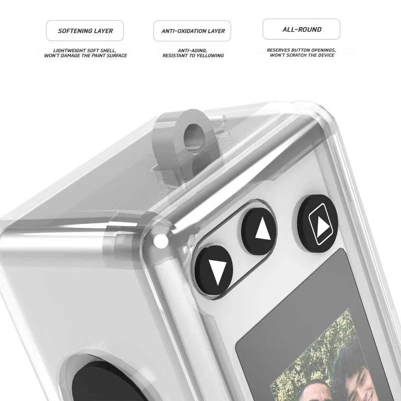 2in1 보호 키트 Kodak Charmera 미니 카메라 필름용 강화 유리 스크린이 포함된 Transprent TPU 케이스 안티드롭 카메라 키트