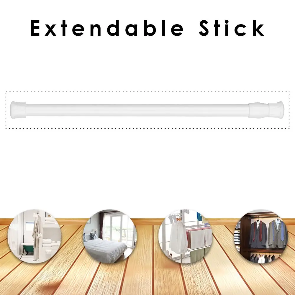 Metal Extendable Telescopic Rod for Hanging Curtains and Shower