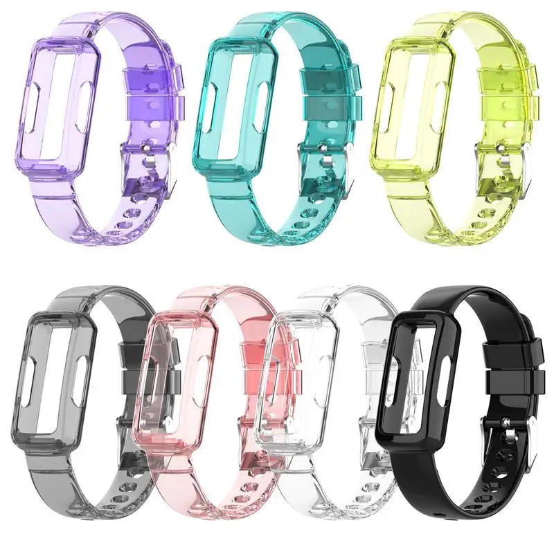 Cinturino Da Polso Trasparente Per Fitbit Ace 2 3 Bracciale In Silicone Con Cinturino Per Bambini Per Fitbit Luxe / Inspire 2 / Hr Smart Watch Tpu Spo
