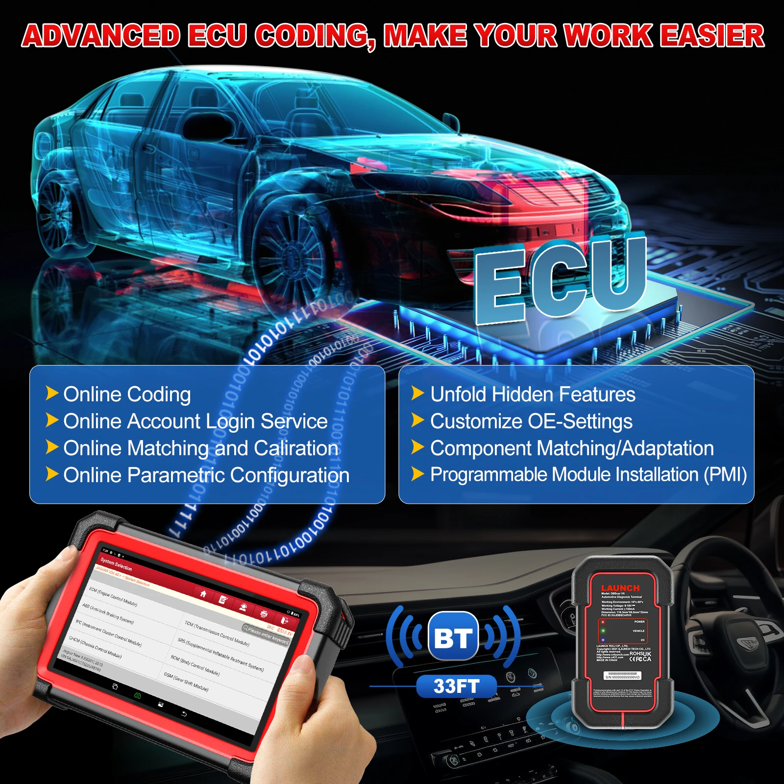 Launch X431 Crp919e Code Reader Canfd Diop All System Diagnostic Tools Ecu  Coding Active Test Af Immo 29 Resets Obd2 Scanner - Code Readers & Scan  Tools - AliExpress