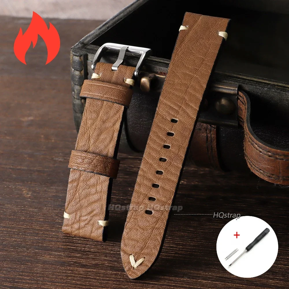 Luxury Genuine Leather Watch Strap - Elegant Universal Bracelet Wristband Accessories