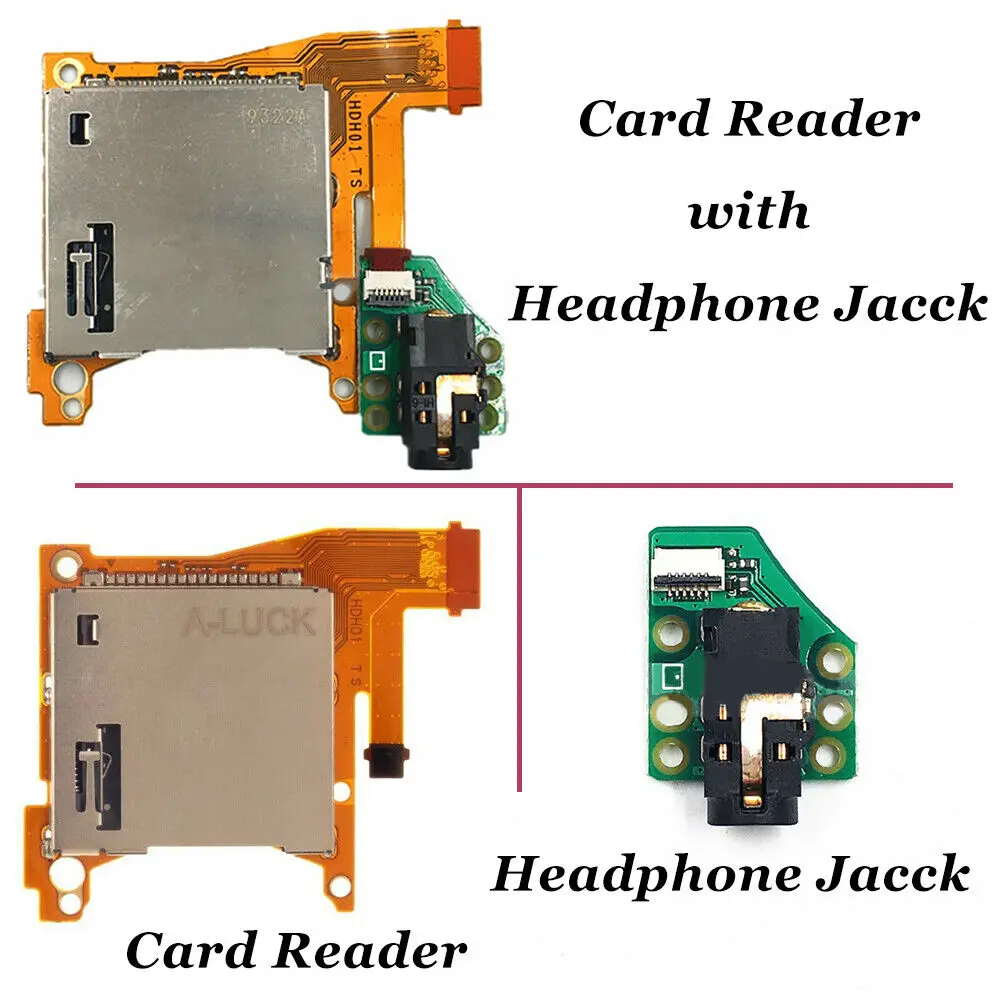 

For Switch Lite Game Card Cartridge Slot Reader &Headphone Jack Replacement