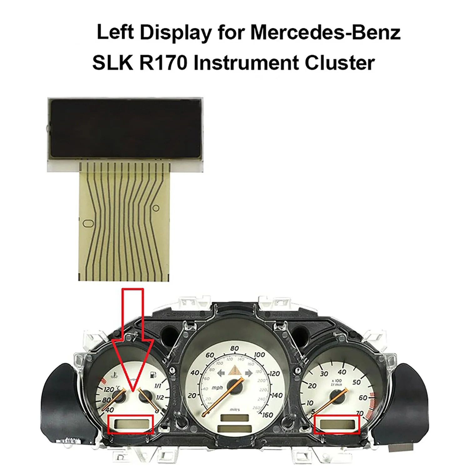 1998-2002 ޸ E-Class W210 W208 R170 S210 E320  ڵ ¿ LCD ũ ÷ ú, ڵ ׸ ǰ, 2 