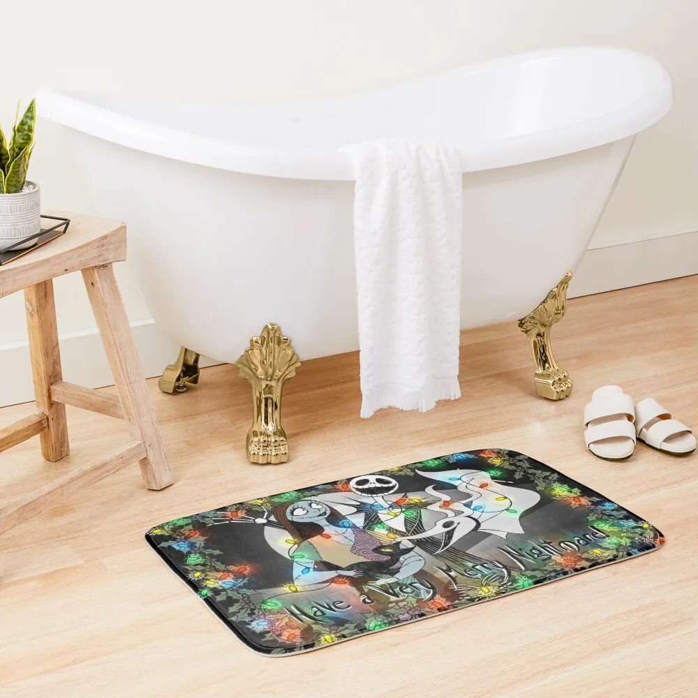 

Have a Very Merry Nightmare Bath Mat Entrance Carpet Front Door Accessories For Shower And Services Bathroom Kit Mat