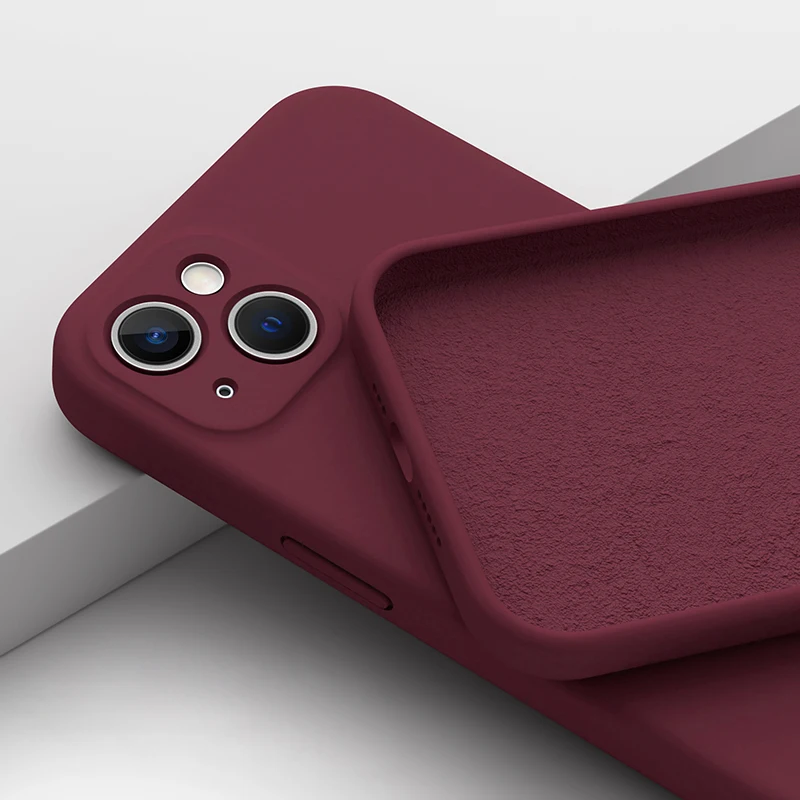 ตัวเลือกสินค้า เคสซิลิโคน iPhone 12-14 สีม่วง สวยทน