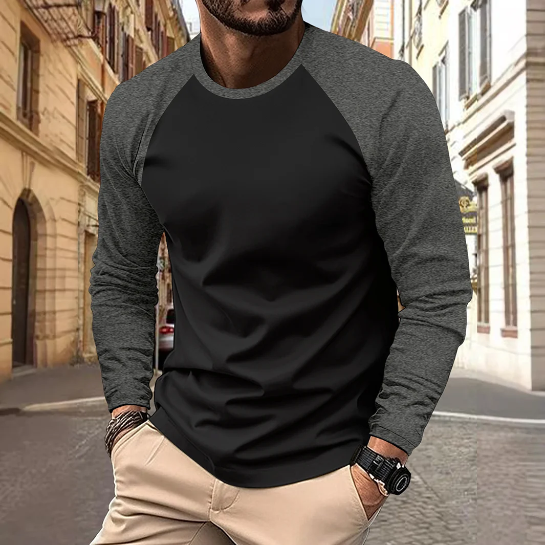 Men's Long Sleeve Tee - Fabric Texture
