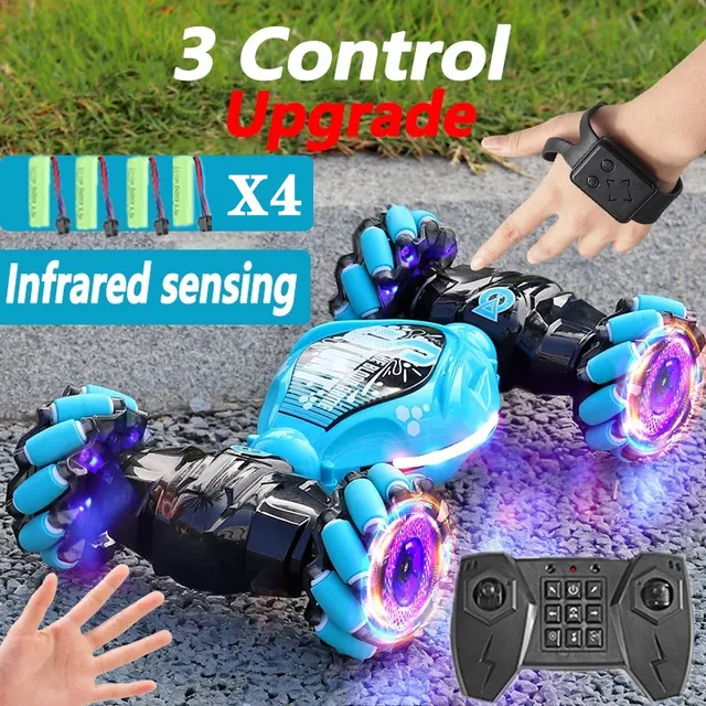 4WD 116 Stunt RC Car With LED Light Gesture Induction Deformation