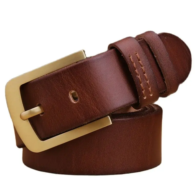 Vintage Mens Belts Luxury disigner strap women High Quality 100% real Genuine Leather girdle brown green Jeans camel coffee
