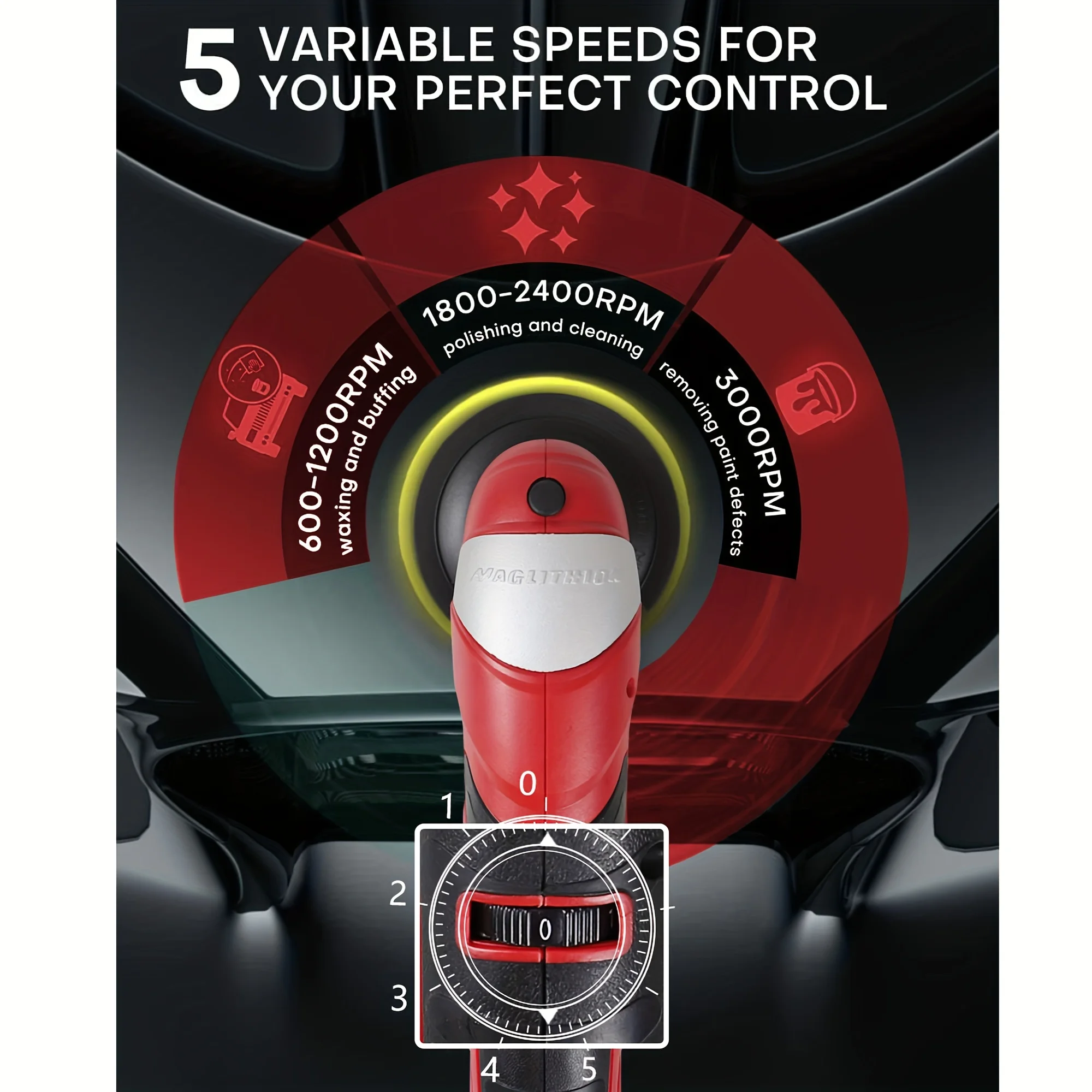 12V 4&rdquo; Cordless Car er Polisher w/ 2.0Ah Battery Charger Variable Speed Car Detailing/Car Scratch Repairing car polisher cordless car polisher electric polisher