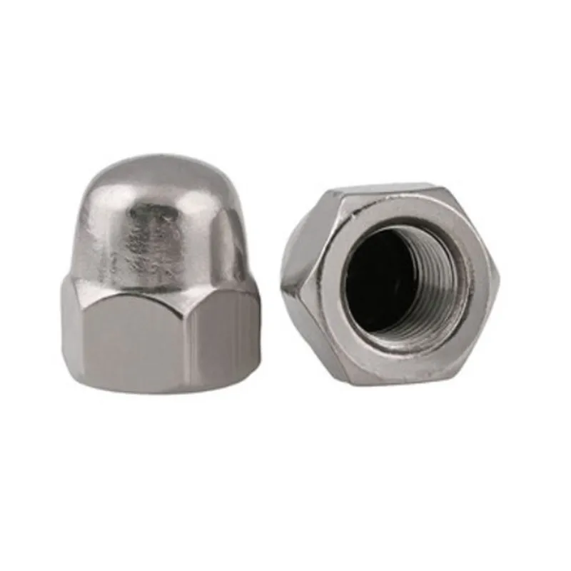 1-50pcs steel with black or stainless steel Acorn Nuts M3 m4 m5 m6 m8 m10  m12 M14 M16 Cap Nut Acorn Dome Head Hex Nuts - AliExpress