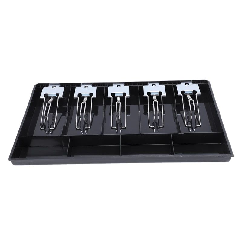 

5-Grid Money Cash Coin Register Insert Tray Replacement Cashier Drawer Storage Register Tray Box Classify Store