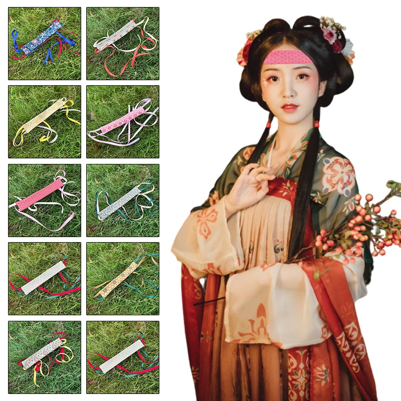Ancient Chinese Style Headband Kimono Hanfu Cosplay Costume Headdress Chinese Traditional Hair Band Ribbon Hair Accessories dual band shark fin style antenna 136 174mhz