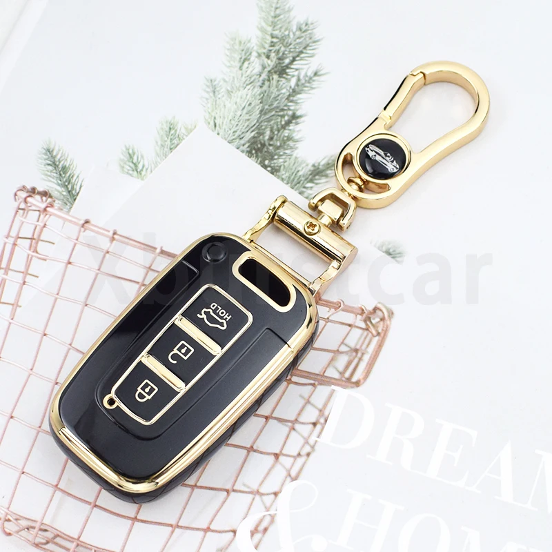 3/4 Pulsante Per Hyundai Genesis Coupe Sonata Ix35 Per Kia Forte Sportage K2 K5 Tpu Car Key Fob Shell Cover Smart Key Case