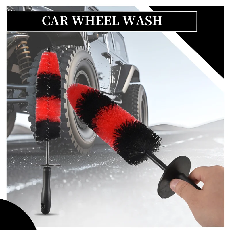 A96E-Car Wheel Wash Vehicle Car Motorcycle Wheel Tire Rim Scrub Brush Cleaner Washing Tool