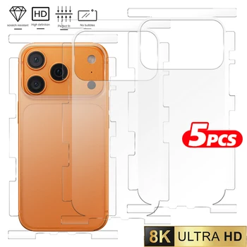 Back+Frame Hydrogel Film For iPhone 17 17Air 17Pro Max Clear Full Protection Border Side Back Protector Soft Films Not Glass 1
