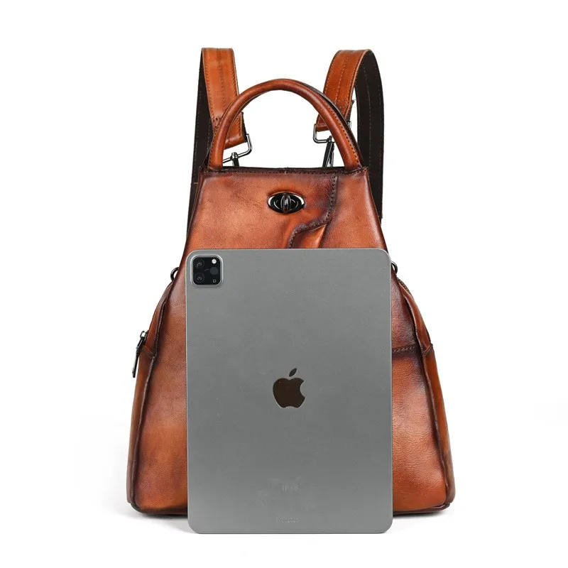 MOTAORA New Vintage Cowhide Women's Backpack Genuine Leather - Main Image